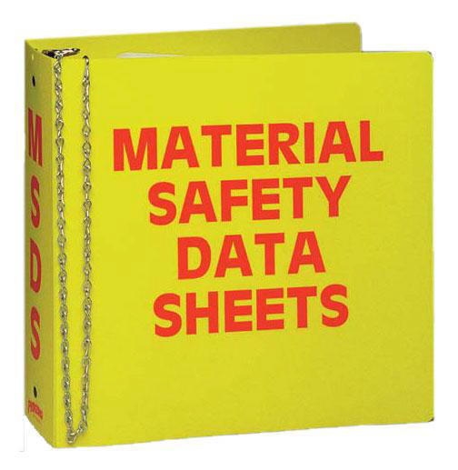 Material Safety Data Sheet binder